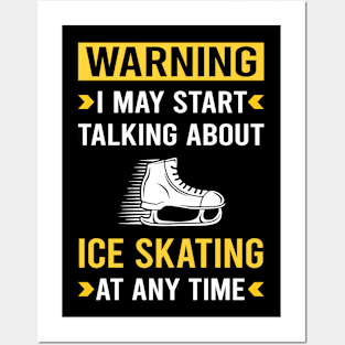 Warning Ice Skating Skate Skater Posters and Art